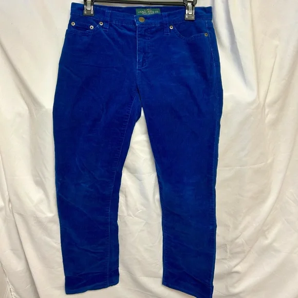 Ralph Lauren Vibrant Blue Corduroy Pants - Picture 1 of 7